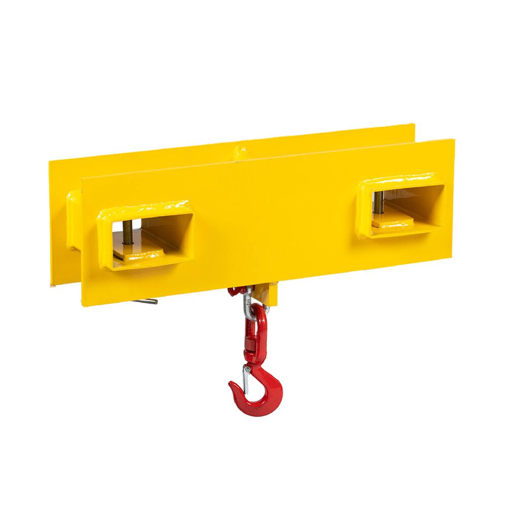Fork Lifting Hoist Hook - Yellow Finish Fork Mounted Crane with