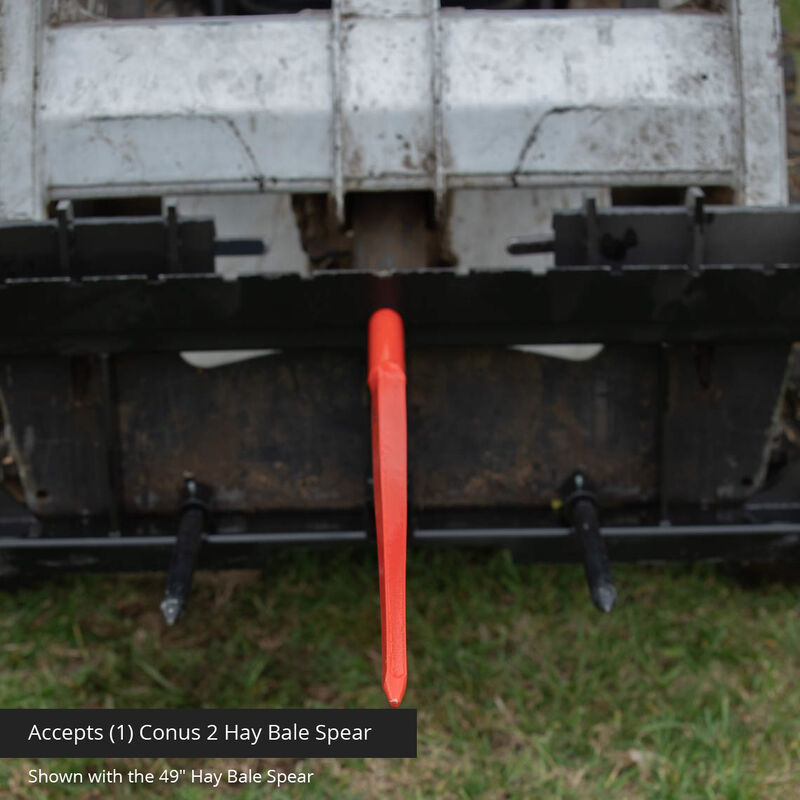 Hay Frame Attachment, 43" Hay Spear and Stabilizers