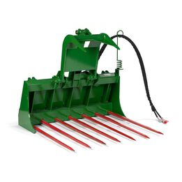 48-in Tine Bucket Attachment with 39-in Hay Bale Spears Fits John Deere Loaders