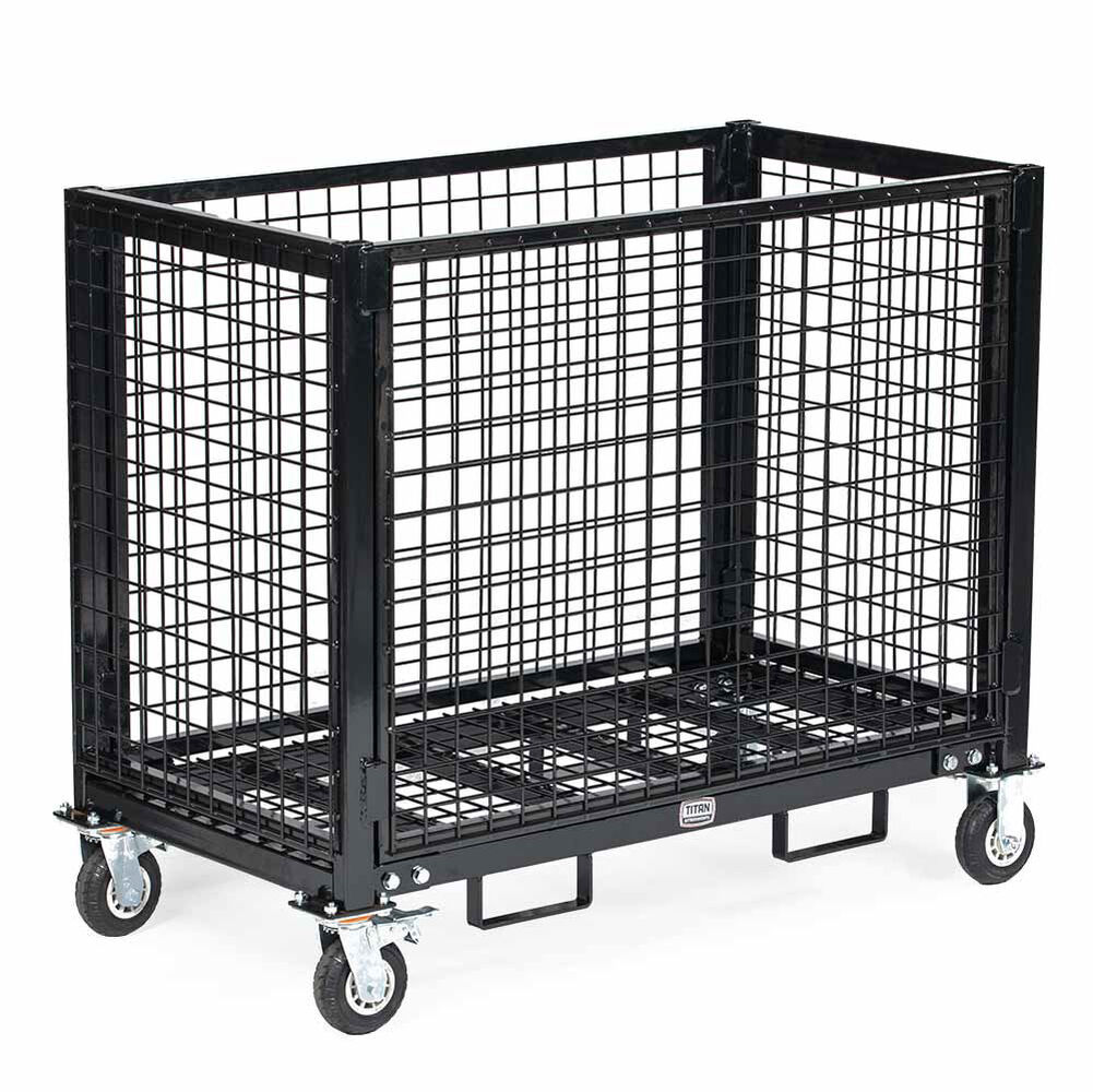 Industrial Wire Crate Cart