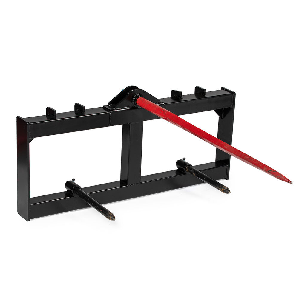 Titan Attachments Skid Steer Hay Frame Attachment, Optional Hay Spear and Stabilizer Spears, Rated 3,000 lb, Quick Tach Mounting, Hay Handing 135100