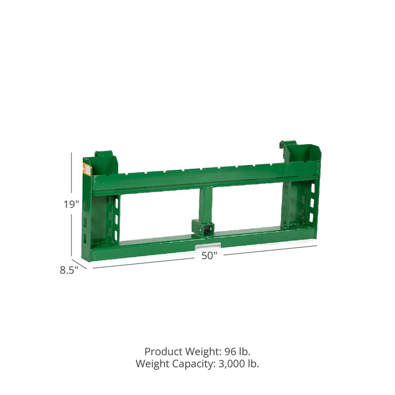 Pallet Fork Frame Attachment, 3,000 LB Capacity