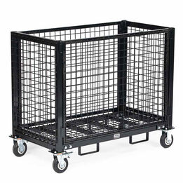 Industrial Wire Crate Cart With Casters | 2,500 LB Capacity