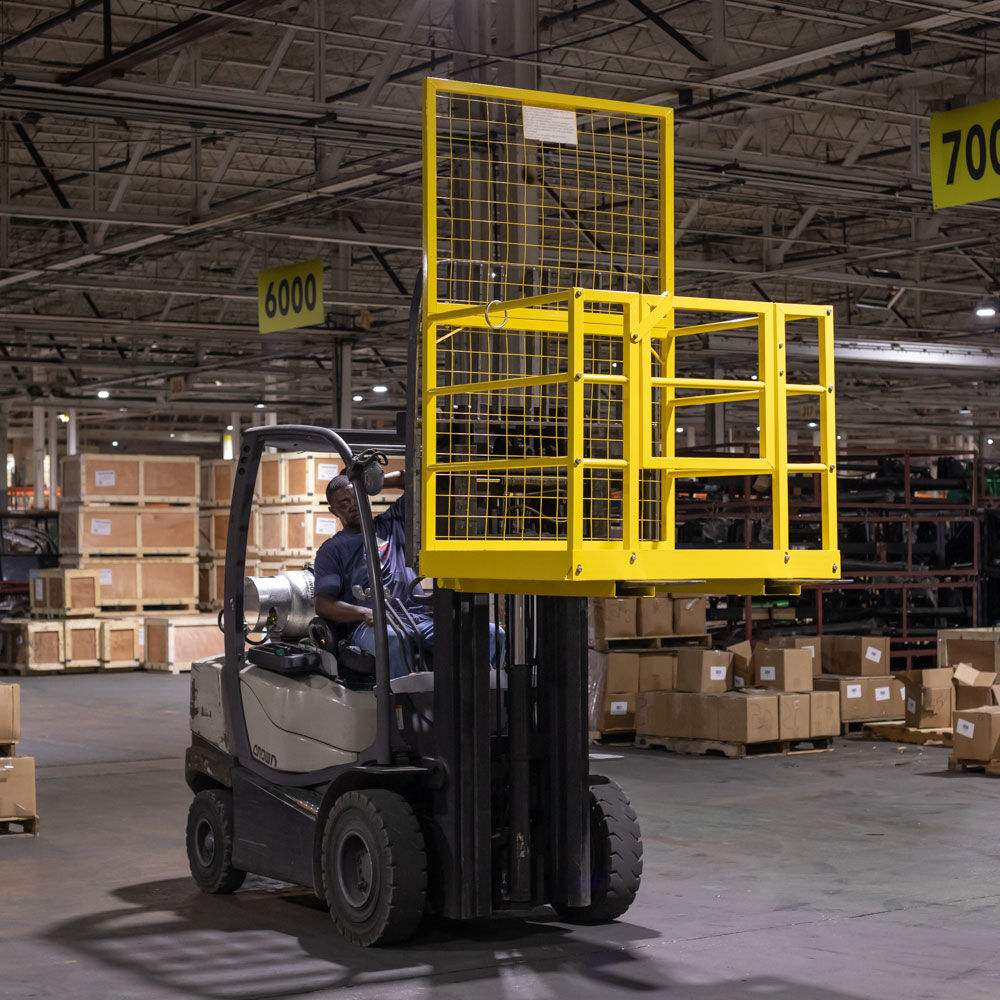 * Inc VAT 4ft x 4ft Forklift Platform Lifting Equipment * Safety Access Cage 