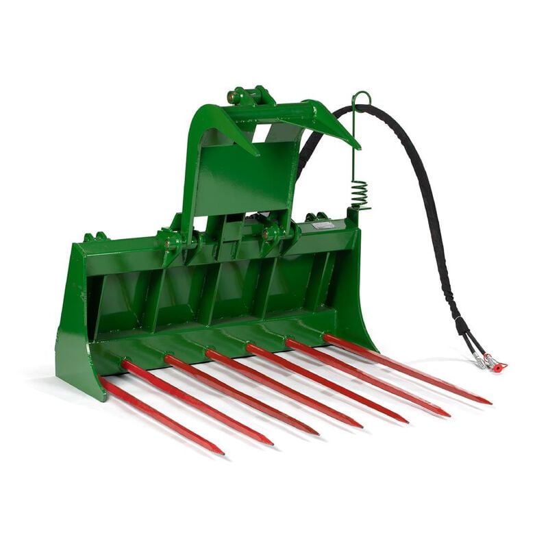 48-in Tine Bucket Attachment with 27-in Hay Bale Spears Fits John Deere Loaders
