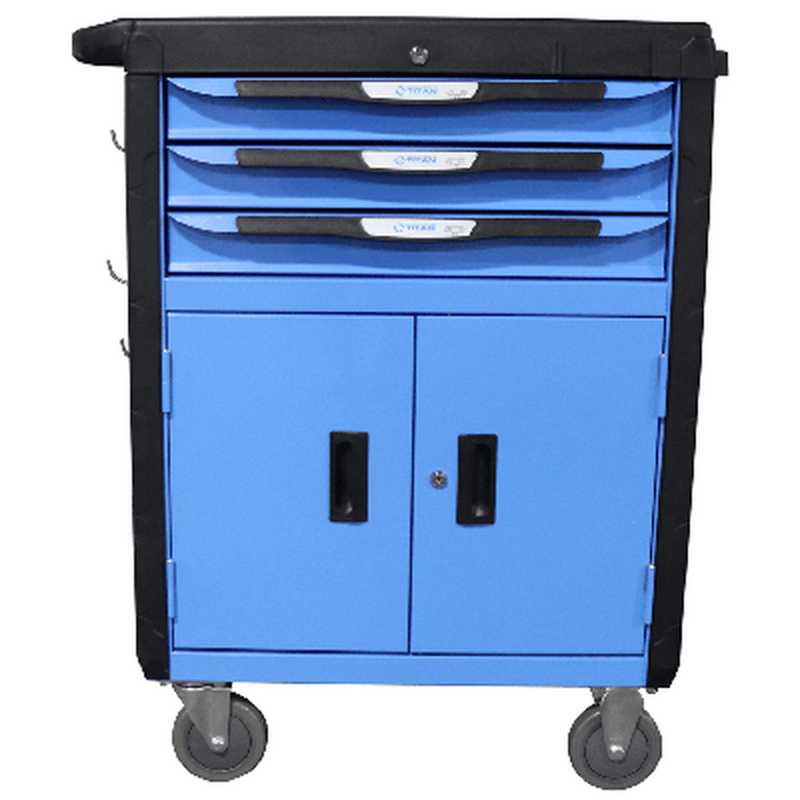 32 3 Drawer Mobile Tool Chest Cabinet With Double Doors
