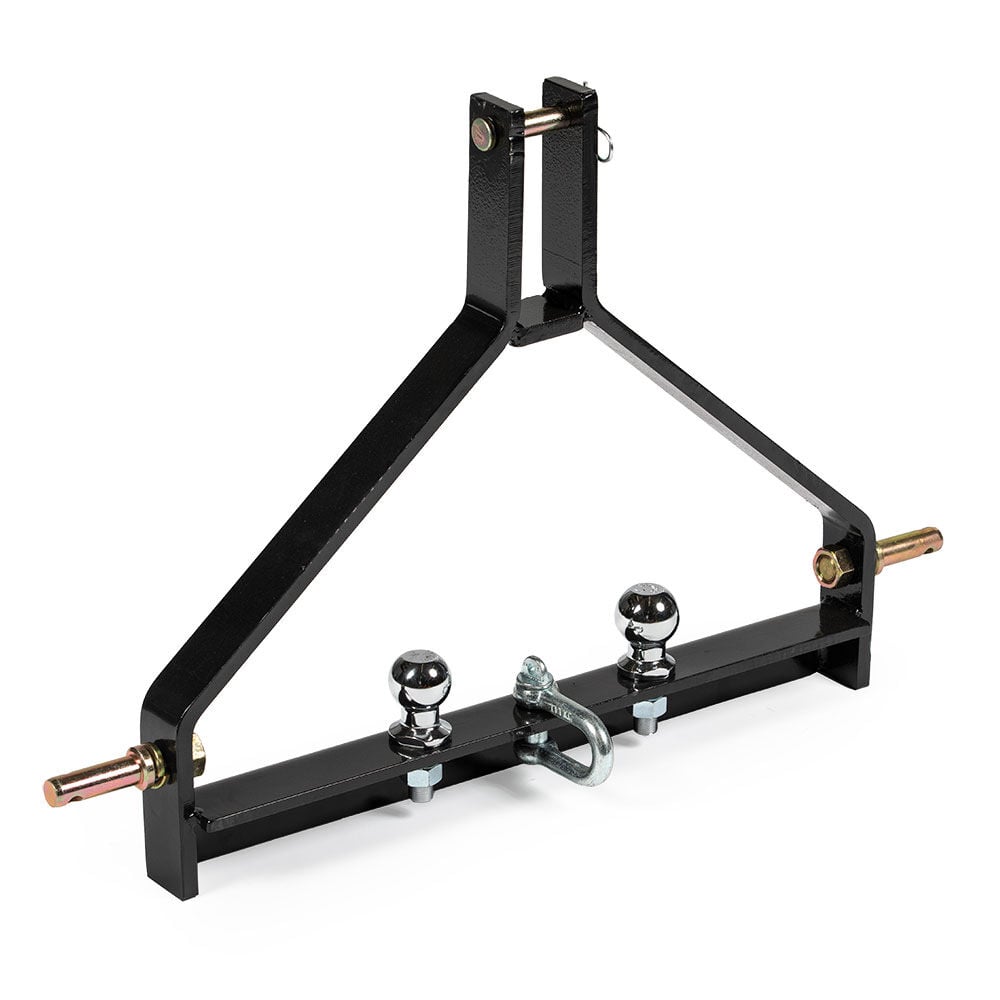 3 Point Hitch Receiver with 2 Ball Quick Hitch Tractor Attachments Sullythw Tractor Drawbar Trailer Hitch for Cat 1 